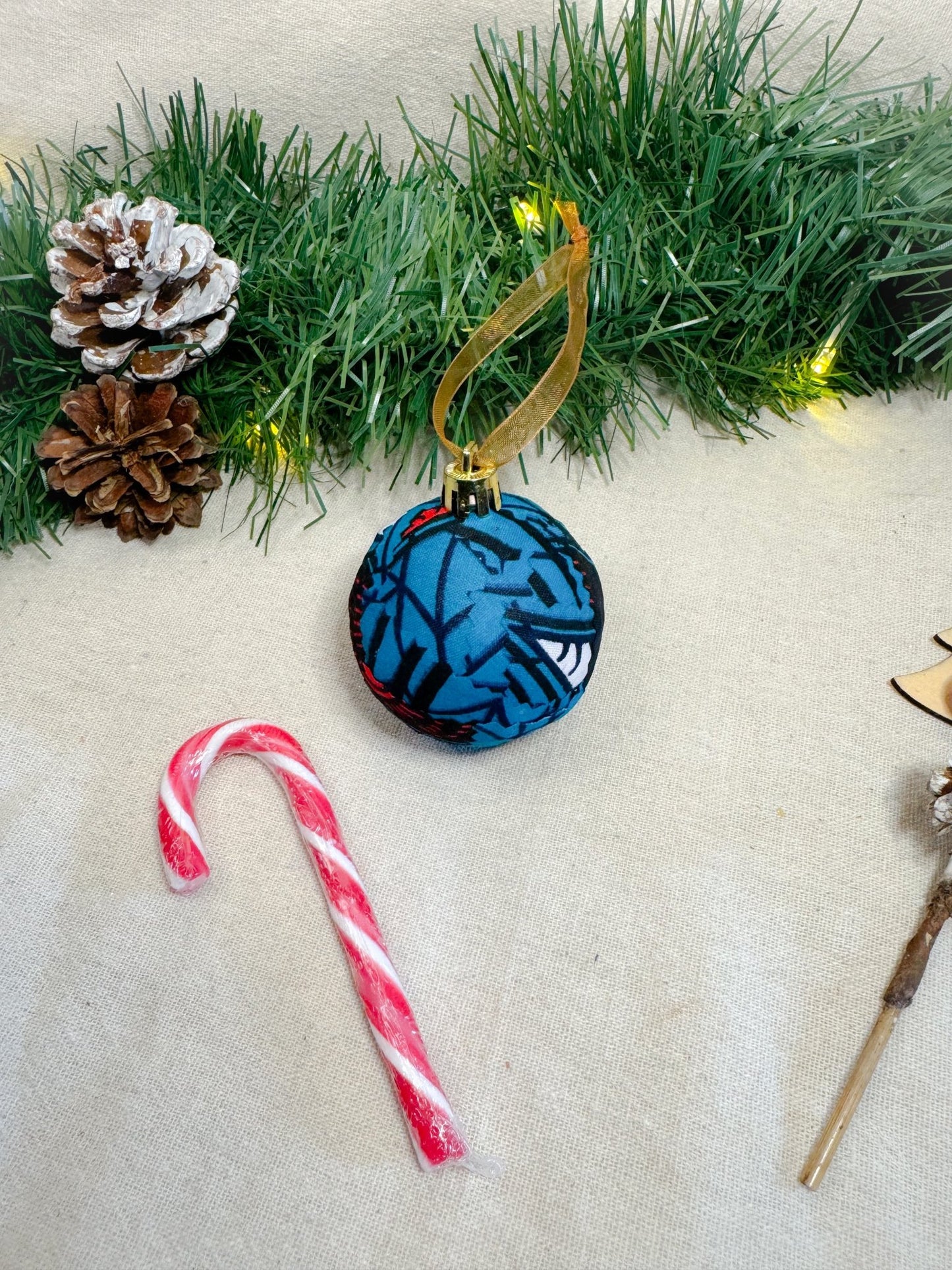Print Christmas Baubles Blue - AmayiUK