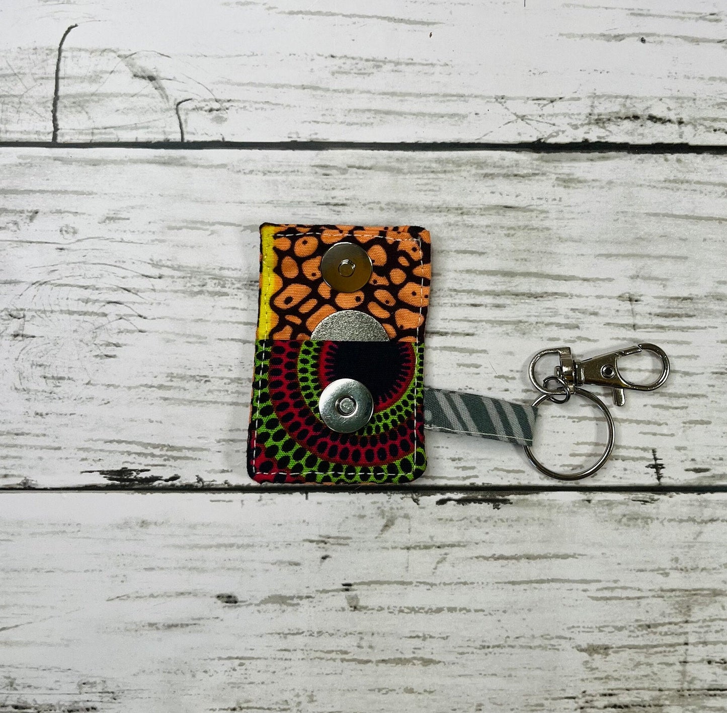 Trolley Coin keyring | African Print Coin Keyring | Pound Coin Holder | Trolley Token pouch - AmayiUK