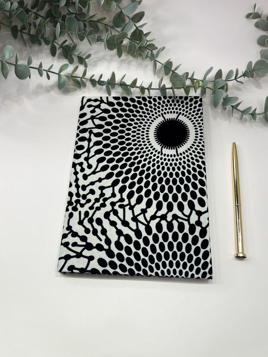 Black and White Print A5 Notebook