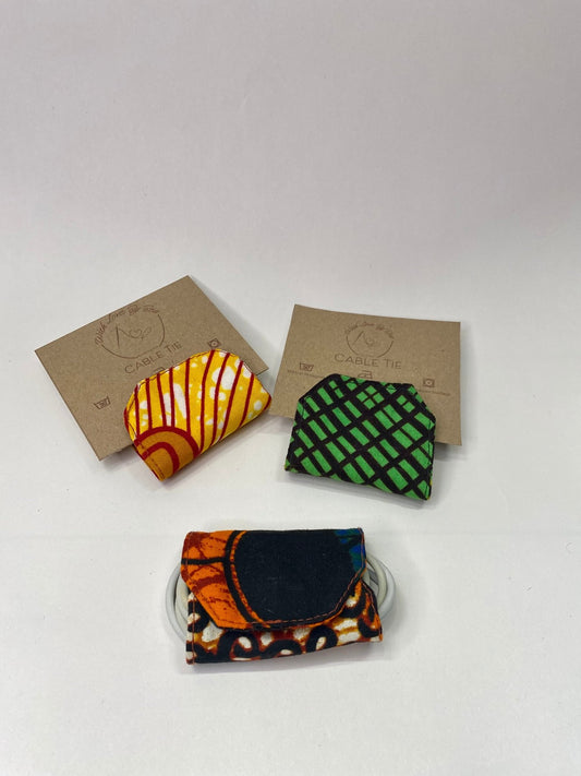 African Print Cable Organiser, Cable Tidy - AmayiUK
