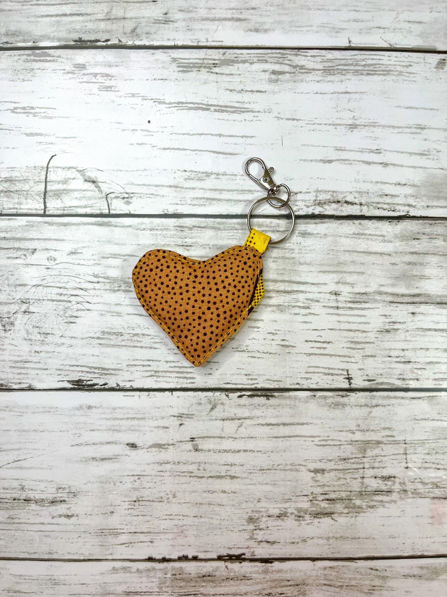 African Print Heart Keyring | Fabric Keyring | Heart shaped Keyring - AmayiUK