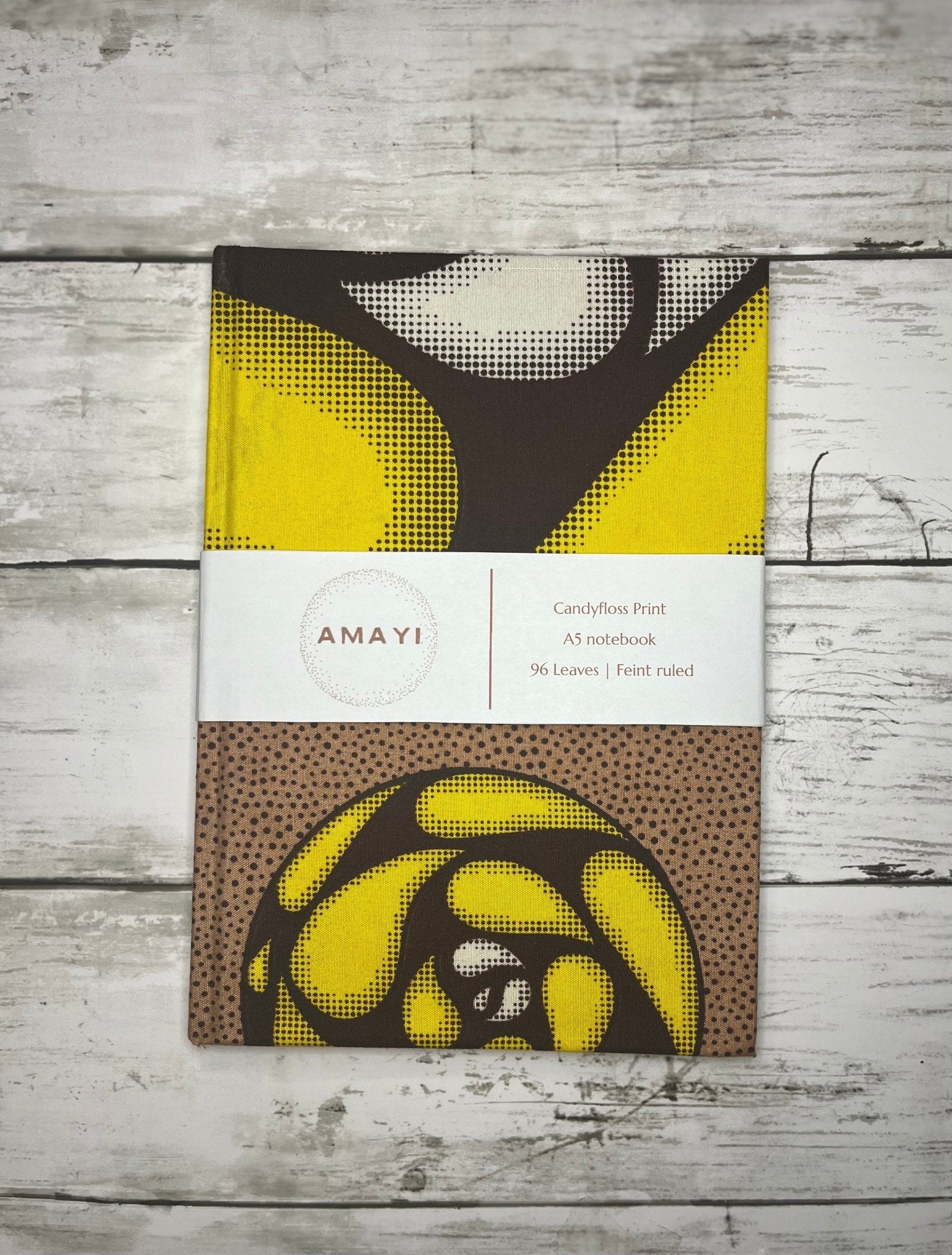 African Print Notebook Gift Set | Candyfloss Print| Notebook Pen Holder | Fabric Heart Bookmark - AmayiUK
