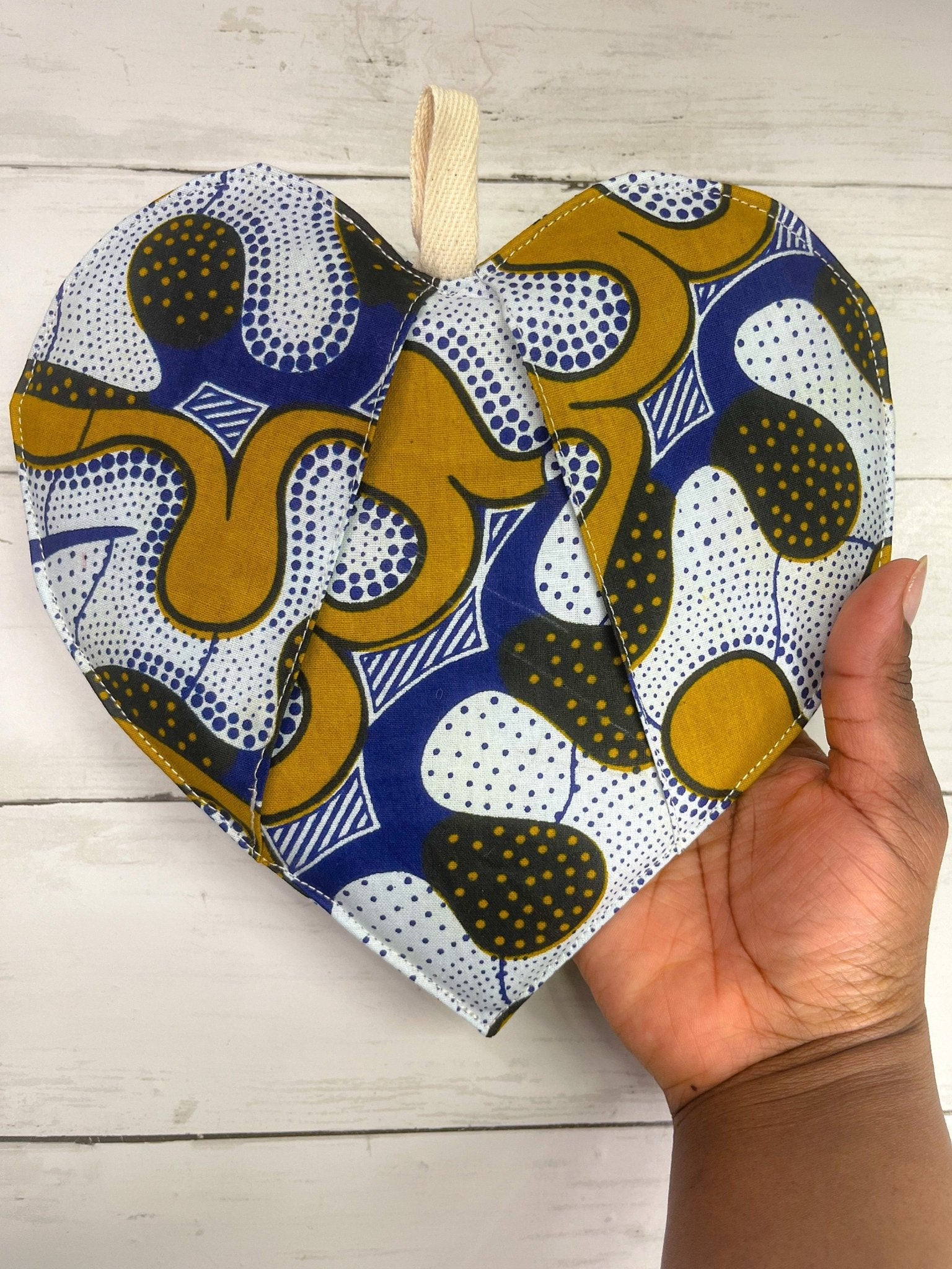 Cotton Heart Potholder - AmayiUK