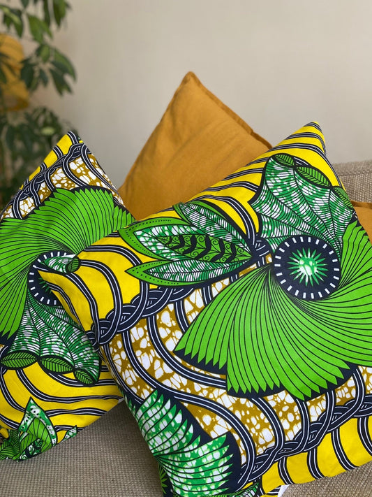 Cushion Cover Yellow/Green - AmayiUK