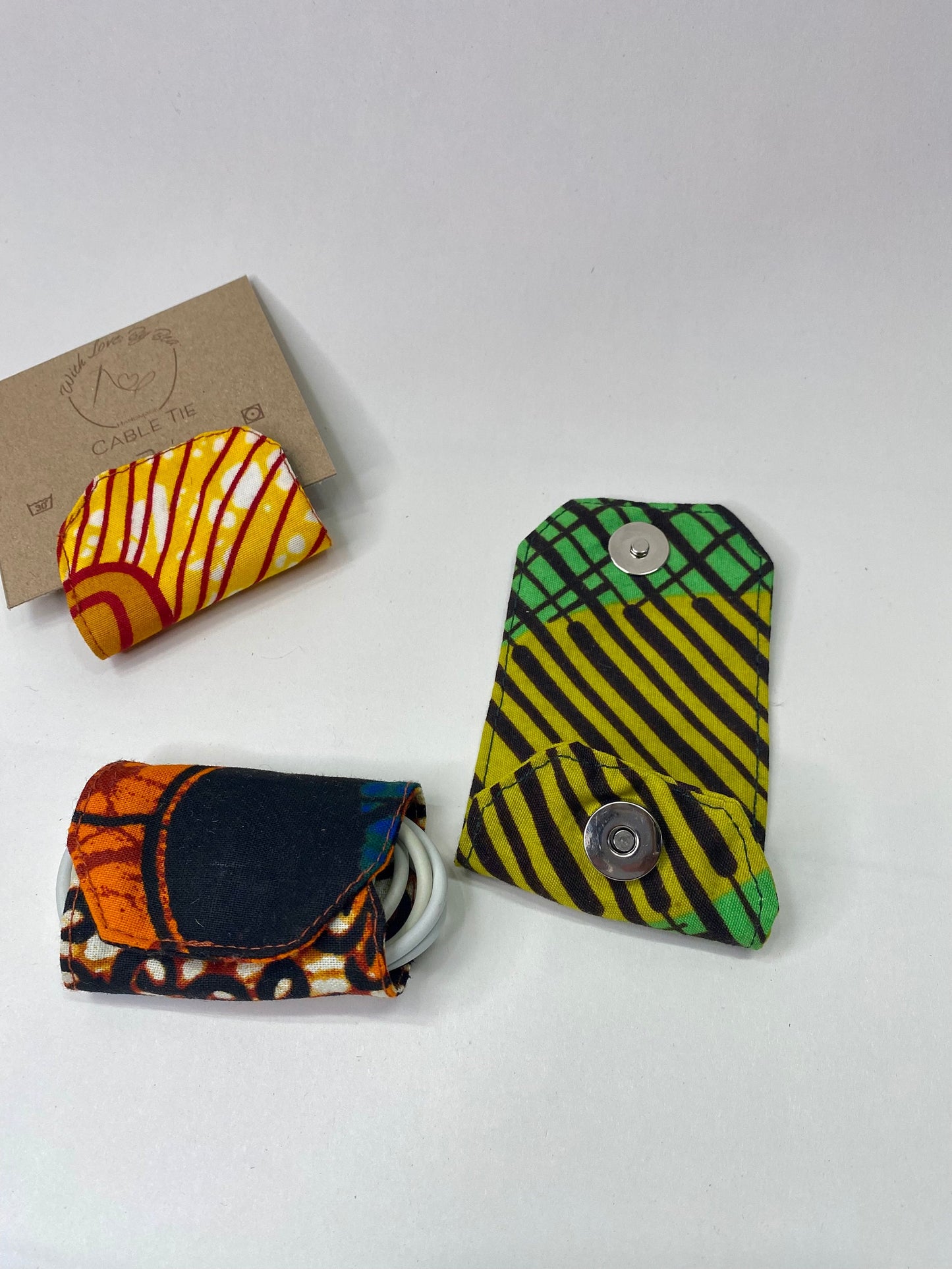 African Print Cable Organiser, Cable Tidy